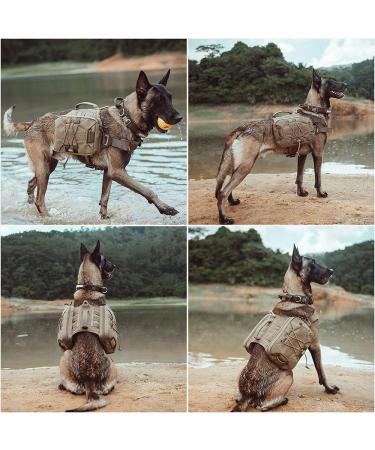 Dog Saddle Bag Backpack for Travel Camping Hiking - COB Coyote Brown - Buy Online on SooperMarket.com