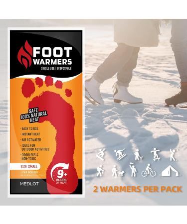 Medlot Heated Insoles Foot Warmer - 20 Pairs, Long Lasting Disposable Boot Shoe Warmers for Men and Women - 10.2x3.3in - Buy Online on SooperMarket.com