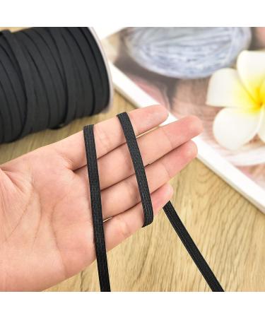 Coopay 200 Yards Length 1/4 Width Elastic Cord, 2 Rolls - 100 Yards/Roll, Heavy Stretch Elastic Spool Knit for Sewing, Black and White 1/4 Inch - Buy Online on SooperMarket.com