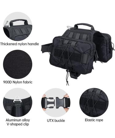 Premium Hunt Dog Backpack - Adjustable Saddlebag with Dog Dish & Storage for Medium & Large Dogs | Elite Spanker Service - Buy Online on SooperMarket.com