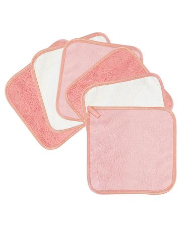 Phogary Microfiber Makeup Towels - 6 Pack Washable Facial Cleaning Cloths (20x20cm Pink) | Gentle Makeup Remover - Buy Online on SooperMarket.com