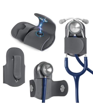 Buy Magnetic Stethoscope Holder Clip - Genuine Leather Waist Holder for Littman Stethoscopes - Perfect Gift for Nurses & Doctors - International Shipping Available - Buy Online on SooperMarket.com