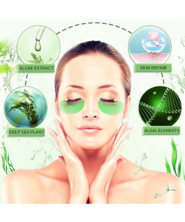 30 Pairs Hyaluronic Acid Under Eye Patches - Anti-Aging Gel Masks for Dark Circles Puffiness & Fine Lines - Collagen Eye Treatment (Green - Buy Online on SooperMarket.com