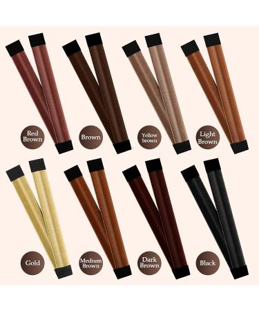Magic Hair Bun Maker Donut 2 PCS - French Twist Styling Tool with Bobby Pins & Elastic Bands - Brown - Buy Online on SooperMarket.com