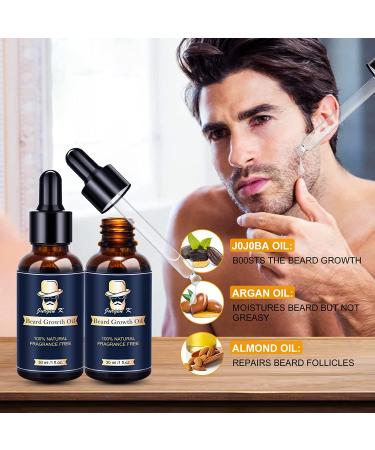 Beard Growth Kit - Derma Roller, Oil & Balm for Fuller Facial Hair | Perfect Gift for Men - Buy Online on SooperMarket.com