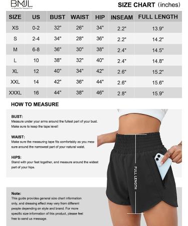 BMJL Women's High Waisted Running Shorts with Pocket - Black, Medium - Buy Online on SooperMarket.com
