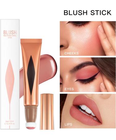 Tongyend Liquid Blush Beauty Wand Blush Stick Cream Contour Stick and Highlighter with Cushion Applicator Long Lasting Face Blush Illuminator Makeup Stick Liquid Bronzer Super Silky(Blusher 02) Blusher 02 10 g (Pack of 1) - Buy Online on SooperMarket.com