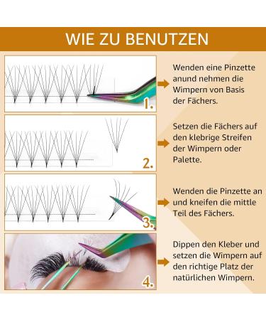 Buy 4D Eyelash Fans - CC Curl 0.10mm 9mm Base - Volume Extensions for Stunning Lashes | International Shipping - Buy Online on SooperMarket.com