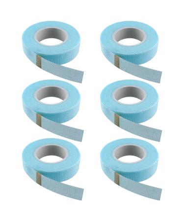 6 Rolls Lash Tape Adhesive Eyelash Tapes Makeup Tape Micropore Tape for Lash Extension Supplies 9 m Each Roll (6 Blue)