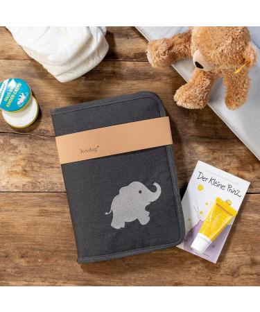 Luxdag Zipper Changing Bag - Stylish Dark Gray Elephant Diaper Bag with Compartments for Diapers & Wet Wipes - Ideal for On-the-Go Parents - Buy Online on SooperMarket.com