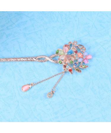 Chinese Hair Chopsticks Vintage Retro Hair Stick Flower Hair Decoration Ancient Hair Clip Birthday Valentines Day for Woman - Buy Online on SooperMarket.com