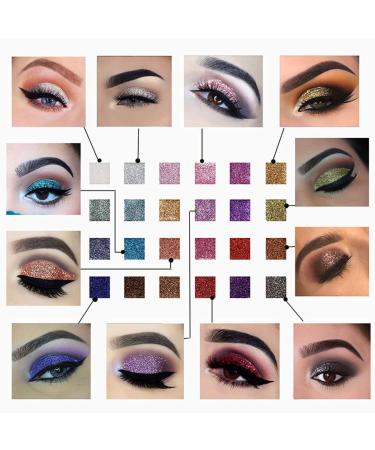 UIFCB Glitter Eyeshadow Palette - 10 Sparkling Colors | Highly Pigmented & Long Lasting Makeup Set in Gold (Type 6) - Buy Online on SooperMarket.com