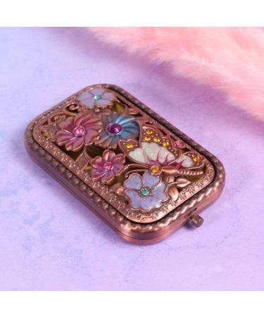LEORX Antique Butterfly Compact Mirror for Women - Foldable Double Sided Metal Makeup Mirror - Buy Online on SooperMarket.com