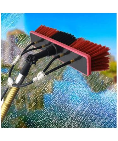 Water Fed Telescopic Pole Water-Fed Telescopic Window Cleaning Pole for Photovoltaic Panel Truck Window Window Glass Wall-24FT 55cm Brush Head 5M/17FT