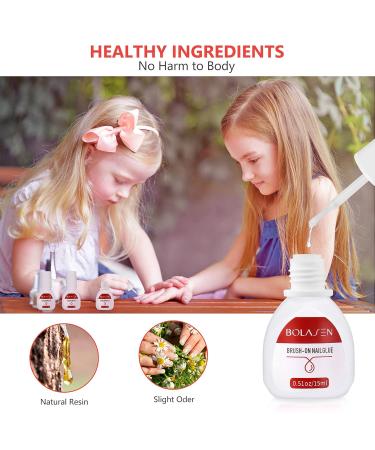 2-Pack Extra Strong Nail Glue for Tips & Broken Nails - 15ml Bottles with Brush | Bolases - Buy Online on SooperMarket.com