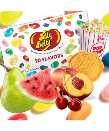Jelly Belly 20 flavors Assorted Gourmet Jelly Beans 6-pack Bundle 28g - Christmas & Holidays Candy - Vegan Candy Dairy Free Snacks Kosher Candy Gluten Free Bulk Candy Stocking Stuffers for Teens - Buy Online on SooperMarket.com