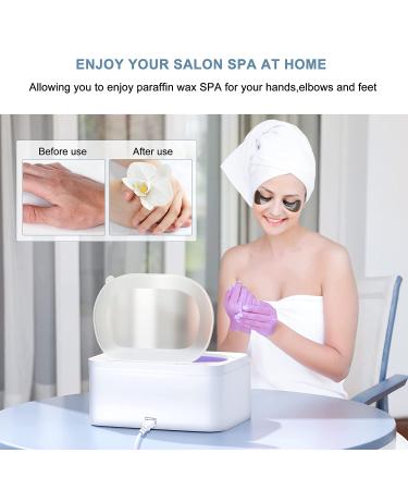 KARITE Paraffin Wax Machine with Auto Open Lid - Arthritis Paraffin Bath for Hands and Feet | Fast Wax Meltdown | Precision Temperature Control - 4500ml Warmer + 8 Refills (White) - Buy Online on SooperMarket.com