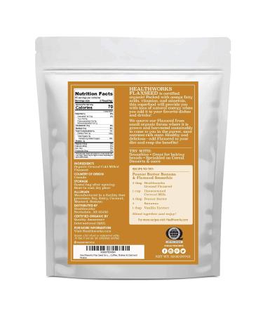 Healthworks Flax Seed Ground Powder- 32 Ounces - Raw Organic Superfood for Protein, Fiber, Omega 3 & Lignan - Ideal for Smoothies, Coffee, Shakes & Oatmeal - Buy Online on SooperMarket.com