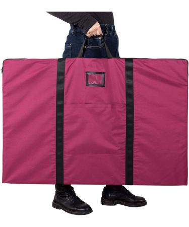 Large 24x36 Inch Art Portfolio Bag - Lightweight Poster Storage with Handle and Zipper - Ideal for Sketching and Drawing - Red - Buy Online on SooperMarket.com
