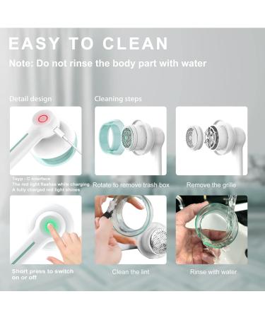 Lint Remover & Fabric Shaver - Electric Bobble Remover for Clothes USB Charging Sweater Shaver with 2 Replacement Heads - Shop Internationally - Buy Online on SooperMarket.com