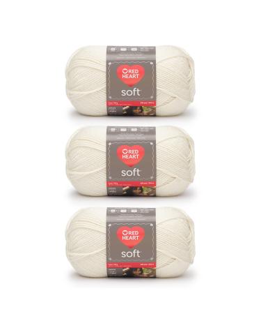 Red Heart Soft Yarn 3 Pack Off White 3 Count Off White 3 Pack