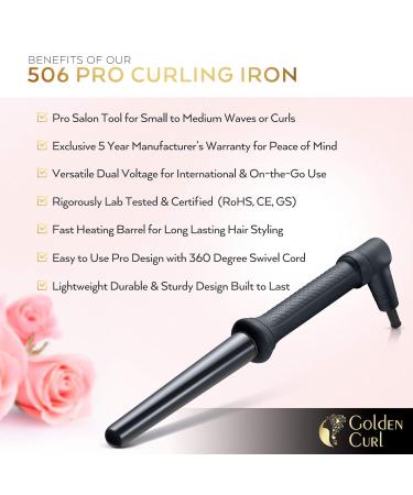 Lockenstab Hair Curler for Beach Waves - 18mm to 25mm - Durable 5-Year Use - Best Curling Iron for Short & Long Hair - International Shipping Available - Buy Online on SooperMarket.com