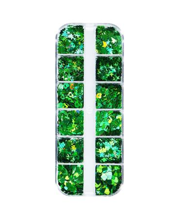 Total Nail Care System Boxed Irish Festival Series Sequins Saint PatrickDay Sequins Clovers Clovers Green Sequins Face Jewels 1 count (Pack of 1) Green