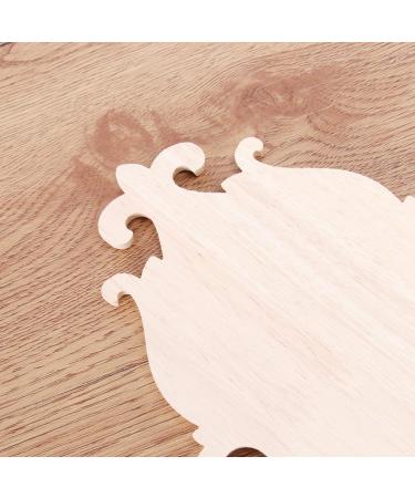 RORPOIR 1pc Unpainted Frames Decorative Appliques for Furniture Wood Onlays for Bed Flowers Carved - Buy Online on SooperMarket.com