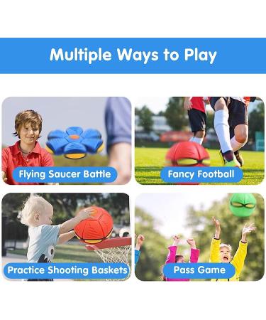 WACURRENTHYD New UFO Pet Flying Saucer Ball Portable Flying Toys Creative Fly Saucer Stomp Magic Balls Magic Frisbee Dog Toy Ball Fun Puppy Interactive Flying Flat Throw Disc Balls Toy (Pink) - Buy Online on SooperMarket.com