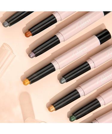 iGuzvaw Matte Eyeshadow Stick Cream to Powder - Waterproof Eyeliner Pencil Crayon in Shimmer 06 Smoky Grey - Buy Online on SooperMarket.com