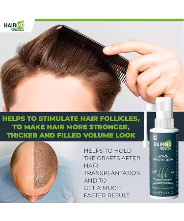 HairMD Transplant Clinical Repair Serum - 60ml Hair Regrowth Serum | Prevents Hair Loss, Stimulates New Growth | Fast & Effective Formula - Buy Online on SooperMarket.com