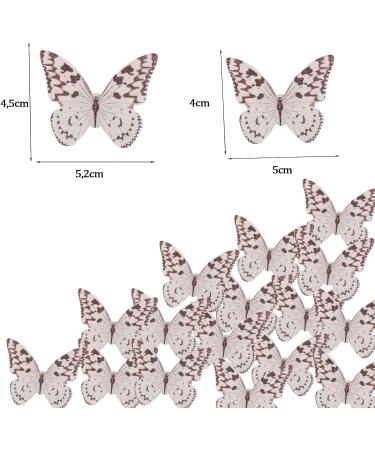48 Piece Alegre Butterflies Cupcake Topper - Edible Tortendeco Decorations for Birthday Cakes - Black & White Butterfly Muffin Decor - Buy Online on SooperMarket.com