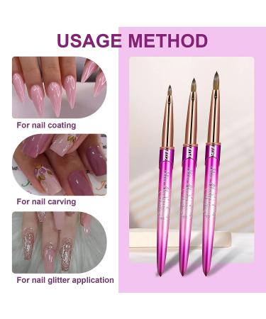 Shine Chance Size 4 Acrylic Nail Brush - 100% Real Kolinsky Art Brush for Professional DIY Manicures - Handmade Nail Extension Tool for Home Salon - Beginners Friendly - Buy Online on SooperMarket.com