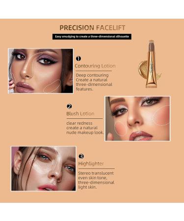 Mrettick 3 Color Liquid Contour Stick Bronzer | Face Highlighter & Contour Wand | Lightweight & Natural Makeup Brushes - Buy Online on SooperMarket.com