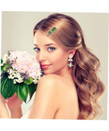 Gogogmee 1 Crystal Pearl Hair Clip Diamond Hair Clips Green Rhinestones Green Rhinestone Hair Barrettes Bridal Hair Accessories Bobby Hair Barrette Wedding Hair Clips Rhinestone Clips Alloy - Buy Online on SooperMarket.com
