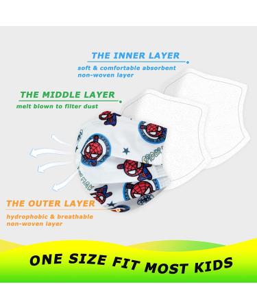 50PCS Cartoon Kids Disposable Face Masks | Breathable & Comfortable | Elastic Earloop | Back To School Supplies | Non-Medical Mask - Buy Online on SooperMarket.com