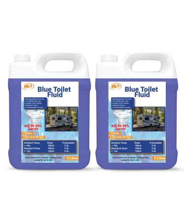 Filo Blue Toilet Fluid 4L Eco friendly Waste Holding Tank Cleaner for Caravan Motorhomes Campervans - Odour Control - Chemical Liquid for Camping/Portable Toilets. (2)