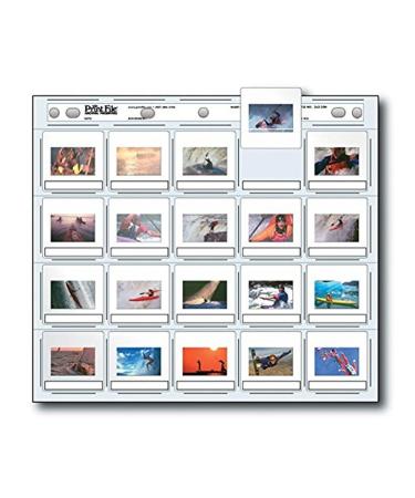 Printfile Archival Preservers Holds 20 35mm Slides 25 Pack - Printfile 2X220H25