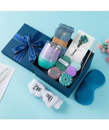 Spa Gift Set for Women | Birthday, Get Well, Thank You Care Package | Relaxing & Unique Gift Basket Idea for Mom, Wife, Sister, Friend, Daughter | Blue - Buy Online on SooperMarket.com