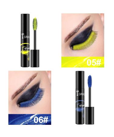 Gireatick Colorful Mascara Set - 7 Colors, Natural Waterproof 4D Silk Fiber Lash Mascara - Buy Online on SooperMarket.com