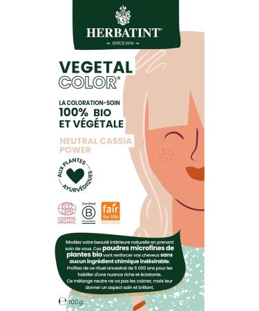 Herbatint Vegetal Color 100% Natural & Organic Herbal Hair Dye Neutral Cassia Power - Henna Neutral 100g - Buy Online on SooperMarket.com