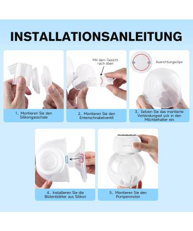 ANCHNVIKEE Electric Milk Pump Set - 2 Portable Hands-Free Pumps with LED Display 3 Modes & Memory Function - 4 Plugins Included - Buy Online on SooperMarket.com