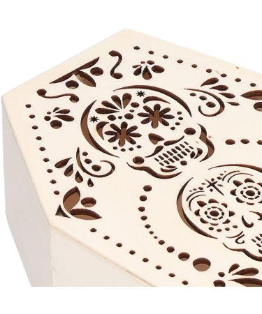Decorative Wooden Coffin Pet Burial Coffin Small Unique 2Pcs Creative for Halloween Party Decor for Hamsters for Small Pets for Coffin Box (Skull) - Buy Online on SooperMarket.com