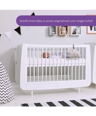 Sn z Dream Cloud Sleep Aid for Babies | Plush Mobile with White Noise 4 Calming Sounds & Night Light Pink & White - Buy Online on SooperMarket.com