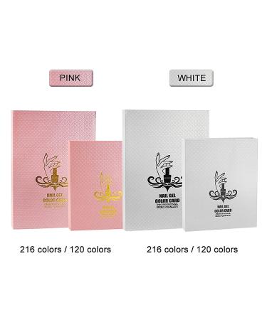 Nail Display Chart | 216 Colors Gel Polish Color Card with 240 Tips | Nail Art Salon Set - Pink - Buy Online on SooperMarket.com