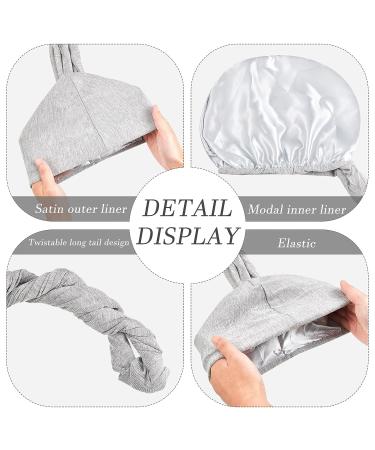 Men's Vintage Twist Turban Set - 5 Pcs Stretch Modal & Satin Head Wraps (Large) - Buy Online on SooperMarket.com