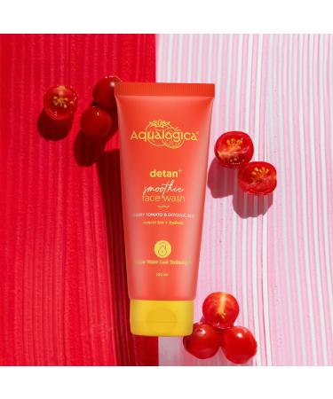 Detan+ Smoothie Face Wash with Cherry Tomato | Reduce Tanning & Hydrate Skin | Gentle Cleanser for Dirt & Oil | 3.38 Fl Oz | Shop Now - Buy Online on SooperMarket.com