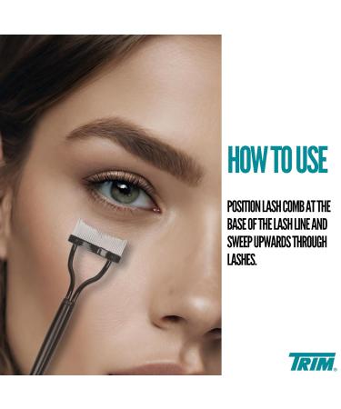 Trim Contour Lash Comb - Professional Eyelash Separator for Defined Lashes - Curved Design & Non-Slip Handle - Black - International Shipping Available - Buy Online on SooperMarket.com