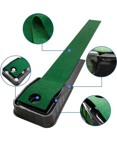 MYKUJA Putting Green with Automatic Ball Return - Indoor and Outdoor Mini Putting Mat for Home and Office - Mini Golf Game and Training Aid - Buy Online on SooperMarket.com