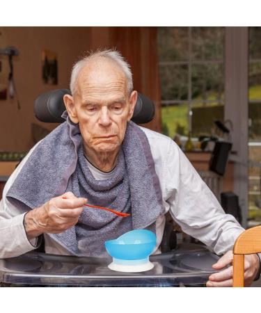 Suction Cup Bowl Silicone Scooper Bowl Suction Plate Disabled Person Bowl Self Feeding Bowl Elderly Assistant Dish for Handicapped Person - Buy Online on SooperMarket.com